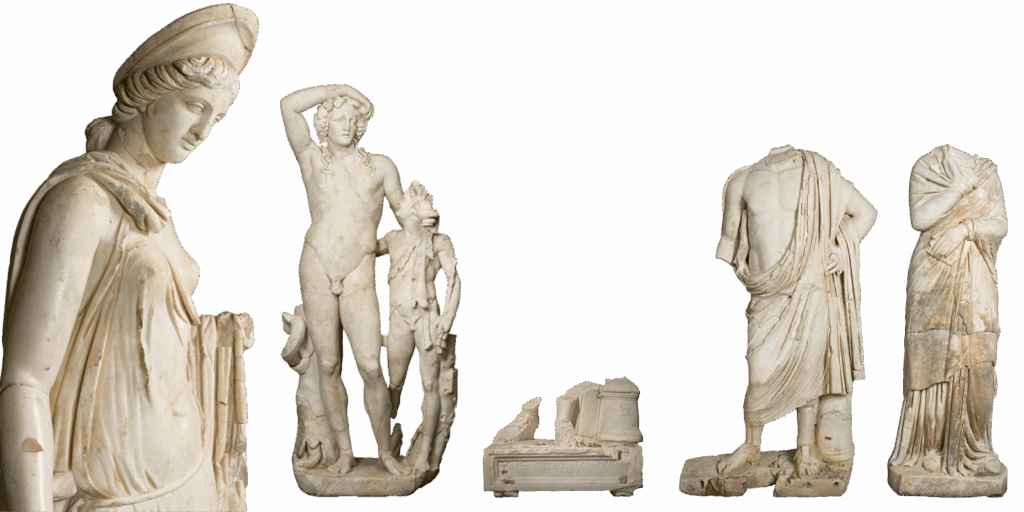 nymph statues